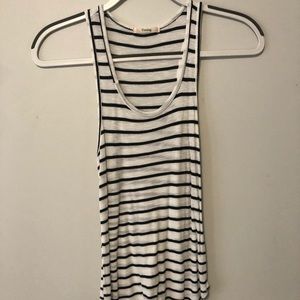 Black and white striped tank top